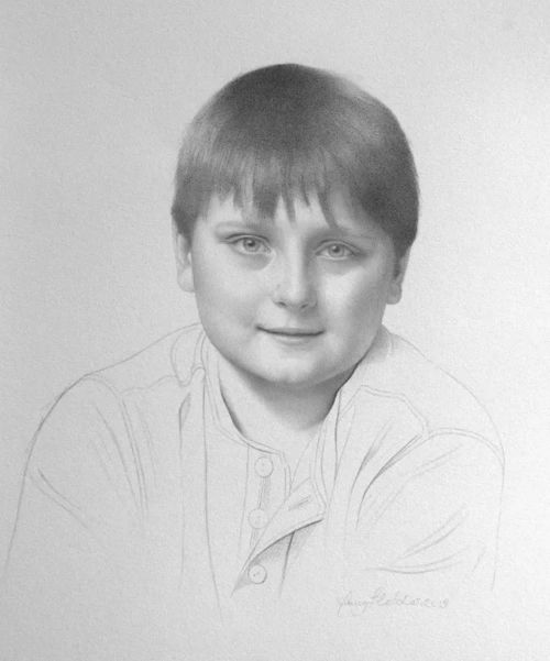 精致人物肖像素描,英国女画家nancy fletcher