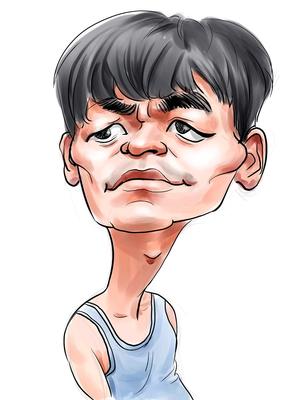 王宝强夸张幽默肖像漫画