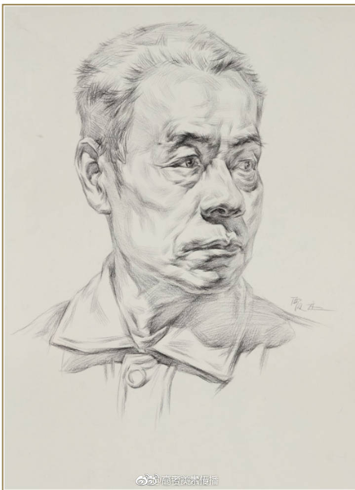结构素描头像欣赏。作者:贾杰