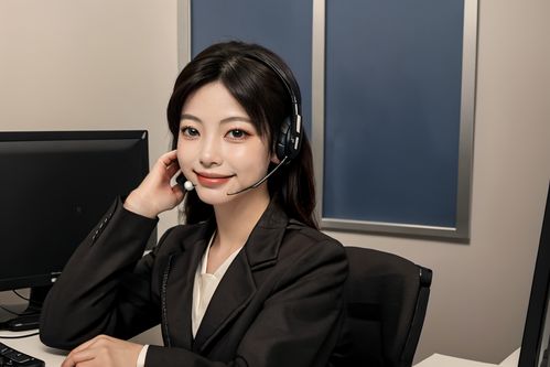 耳麦女性客服人物肖像摄影图 摄影图