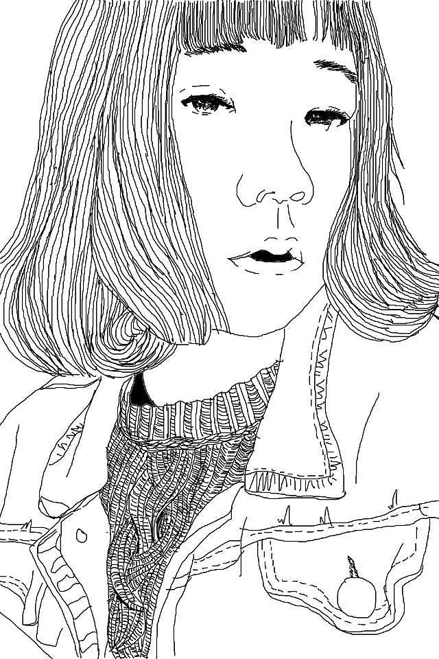 人物黑白画