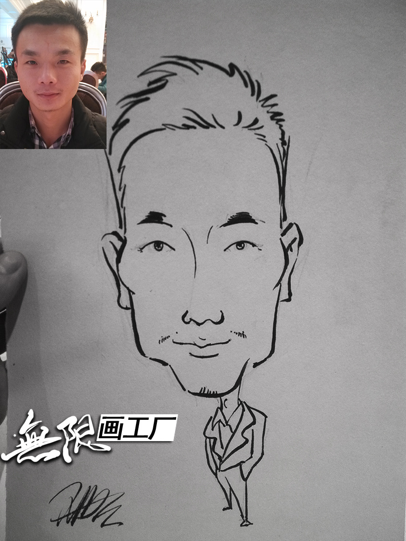 肖像漫画速绘表演 为开业庆典与房地产暖场活动注入活力